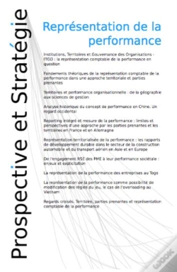 Capa do artigo Representation De La Performance. Prospective Et Strategie