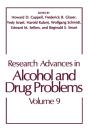 Research Advances In Alcohol And Drug Problems - Preview