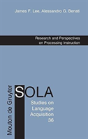 Research And Perspectives On Processing Instruction - Preview