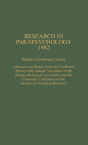 Research In Parapsychology 1982 - Preview