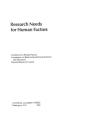 Research Needs For Human Factors - Preview