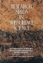 Research Needs In Subsurface Science - Preview