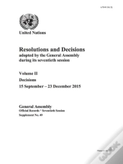 Capa do artigo Resolutions And Decisions Adopted By The General Assembly During Its Seventieth Session