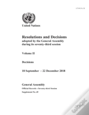 Capa do artigo Resolutions And Decisions Adopted By The General Assembly During Its Seventy-Third Session
