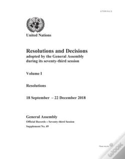 Capa do artigo Resolutions And Decisions Adopted By The General Assembly During Its Seventy-Third Session