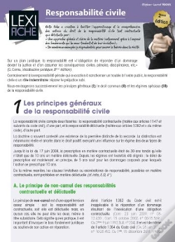 Capa do artigo Responsabilite Civile 2eme Edition