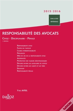 Capa do artigo Responsabilité Des Avocats ; 3e Édition