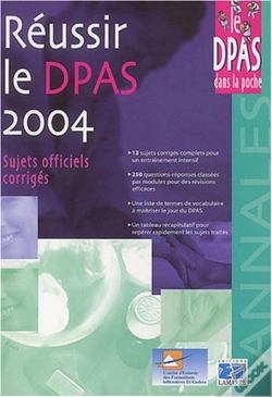 Capa do artigo Reussir Le Dpas 2004 ; Sujets Officiels Corriges