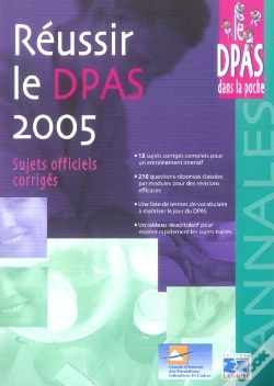Capa do artigo Reussir Le Dpas 2005 ; Sujets Officiels Corriges