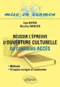 Réussir L'Épreuve D'Ouverture Culturelle Du Concours Acces - Méthode Et 10 Sujets Corrigés Et Commentés - Preview