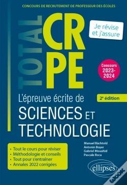Capa do artigo Réussir L'Épreuve Écrite De Sciences Et Technologie - Crpe - Concours 2023-2024 - 2e Édition