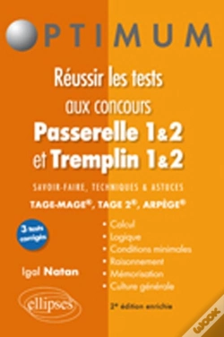 Capa do artigo Reussir Les Tests Aux Concours Passerelle 1&2 Tremplin 1&2 2eme Edition