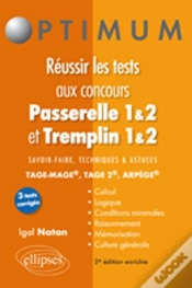 Capa do artigo Reussir Les Tests Aux Concours Passerelle 1&2 Tremplin 1&2 2eme Edition