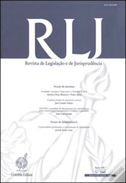 Capa do artigo Revista de Legislação e de Jurisprudência - Ano 139 - 3960
