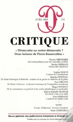 Capa do artigo Revue Critique T.731