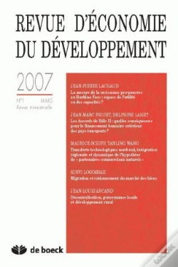 Capa do artigo Revue D'Economie Du Developpement 2007/1