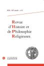 Revue D'Histoire Et De Philosophie Religieuses - 2021 - 2, 101e Annee, N  2 - Preview