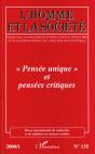 Revue Internationale De Recherches Et De Syntheses En Sciences Sociales N.135 ; Pensee Unique Et Pensees Critiques - Preview