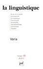 Revue La Linguistique T.46 - Preview