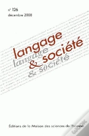 Capa do artigo Revue Langage Et Societe T.126; Décembre 2008