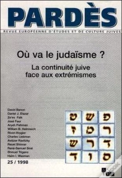 Capa do artigo Revue Pardès Tome 25 : Où Va Le Judaïsme ?
