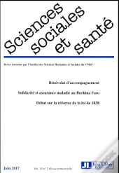 Revue Sciences Sociales Et Sante Vol 35 - N 2/2017