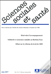 Capa do artigo Revue Sciences Sociales Et Sante Vol 35 - N 2/2017