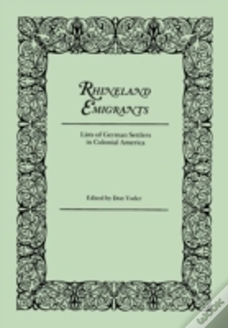 Capa do artigo Rhineland Emigrants: Lists Of German Settlers In Colonial America. Excerpted And Reprinted From "Pennsylvania Folklife"