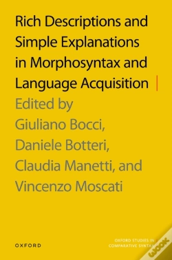 Capa do artigo Rich Descriptions And Simple Explanations In Morphosyntax And Language Acquisition