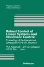 Robust Control Of Linear Systems And Nonlinear Control - Preview