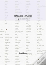 Capa do artigo Roni Horn: Remembered Words