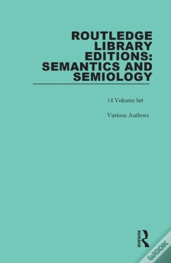 Capa do artigo Routledge Library Editions: Semantics And Semiology