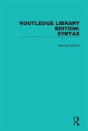Routledge Library Editions: Syntax - Preview