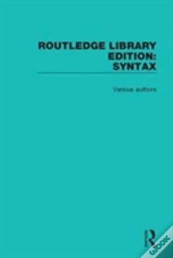 Capa do artigo Routledge Library Editions: Syntax