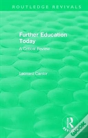 Capa do artigo Routledge Revivals: Further Education Today (1979)