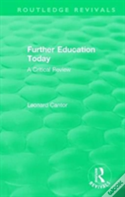 Capa do artigo Routledge Revivals: Further Education Today (1979)
