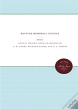 Capa do artigo Royster Memorial Studies