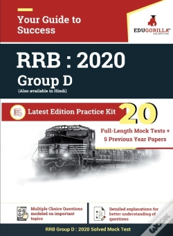 Capa do artigo Rrb Group D 2020 - 20 Mock Tests + 5 Pyp For Complete Preparation