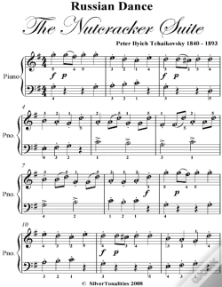 Capa do artigo Russian Dance Nutcracker Suite Easy Piano Sheet Music