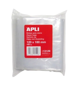Capa do artigo Saco Transparente Apli C/Zip 12X18 C/100 13129