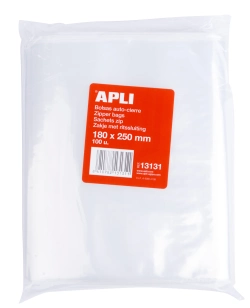 Capa do artigo Saco Transparente Apli C/Zip 18X25 C/100 13131