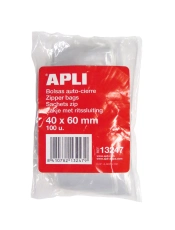 Capa do artigo Saco Transparente Apli C/Zip 4X6Cm C/100 13247
