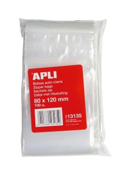 Capa do artigo Saco Transparente Apli C/Zip 8X12 C/100 13135