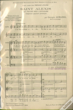 Capa do artigo Saint-Alexis 4 Voix Mixtes ( Provencale  Chant