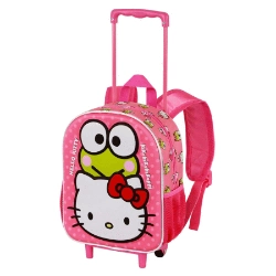 Capa do artigo Sanrio Hello Kitty Funny Mochila 3D com Rodas Pequena, Rosa