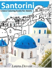 Santorini Greece Coloring Books For Adults