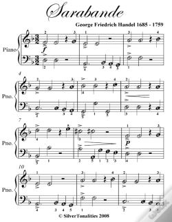 Capa do artigo Sarabande Easy Piano Sheet Music