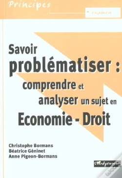 Capa do artigo Savoir Problematiser ; Economie-Droit