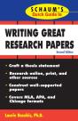 Schaum'S Quick Guide To Writing Great Research Papers - Preview