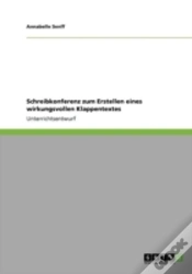 Capa do artigo Schreibkonferenz Zum Erstellen Eines Wirkungsvollen Klappentextes